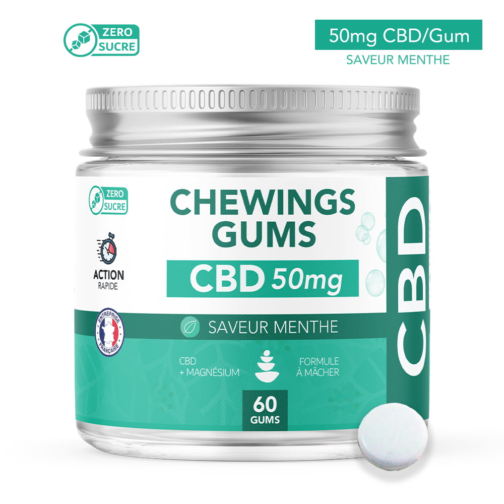 Chewing Gums CBD 50mg CBD Gum Sous Blister Hexa3