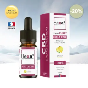 Huile CBD 20% Broad Spectrum Citron 10ml Hexa3