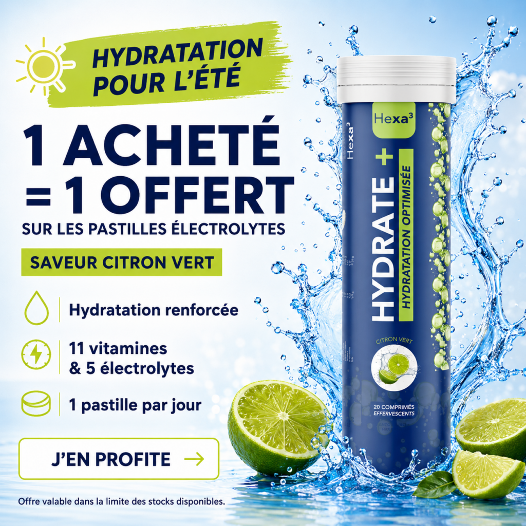 Electrolytes en pastilles effervescentes Hydrate+