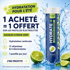 Electrolytes en pastilles effervescentes Hydrate+