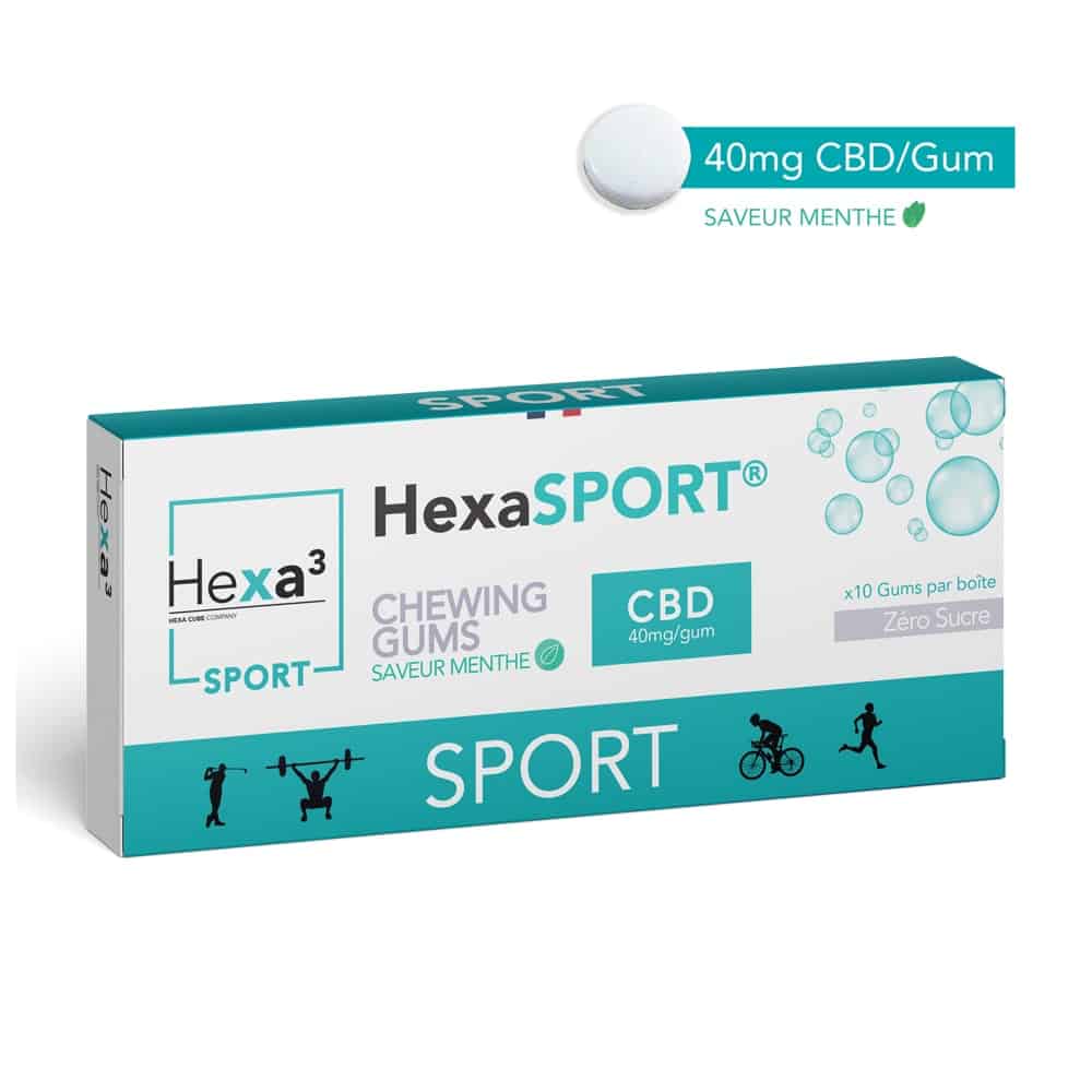 Chewing-gums CBD Sport Récupération hexa3 sport