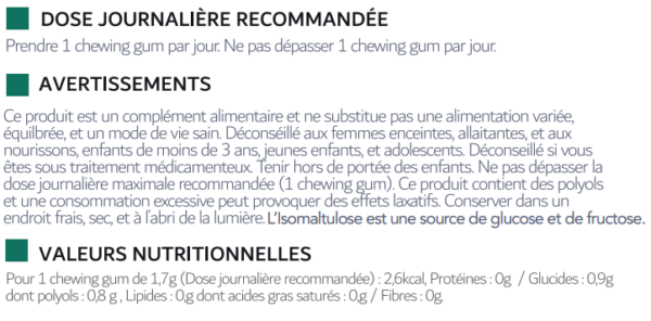 dose journalière recommandée chewing-gums CBD