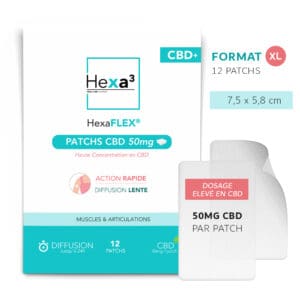 Patchs CBD+ Muscles & Articulations 12x50mg HexaFLEX® Hexa3