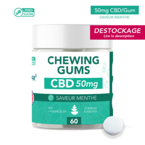 Chewing-Gums CBD 50mg x 60 Saveur Menthe HexaZEN® Hexa3