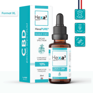 huile cbd 10% broad spectrum format XL 30ml hexa3