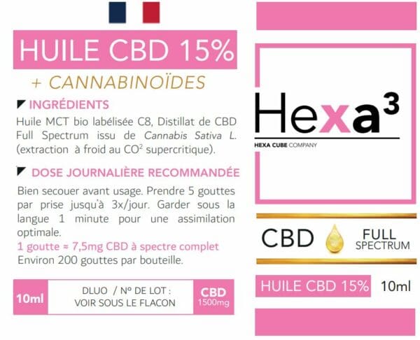 huile cbd 15% full spectrum bio france