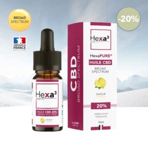 Huile CBD 20% Broad Spectrum Citron 10ml Hexa3