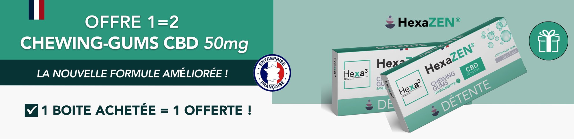 CHEWING-GUM CBD 50MG en promotion